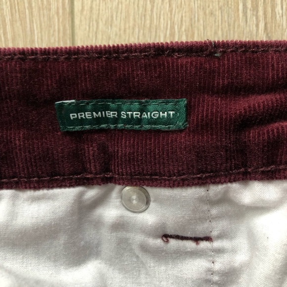 Lauren Ralph Lauren Burgundy Corduroy Premier Straight Pants Size 6P - Picture 14 of 16